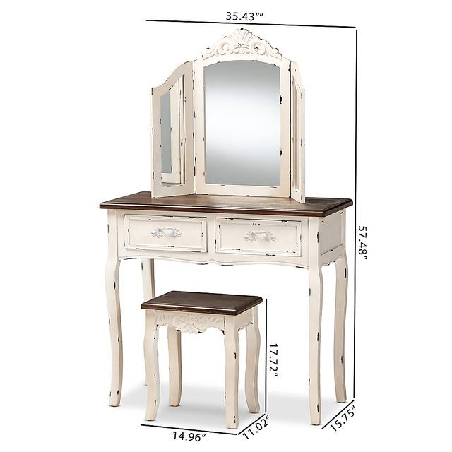 Rosedown White 2pc Vanity Set - Thumbnail - Image 8