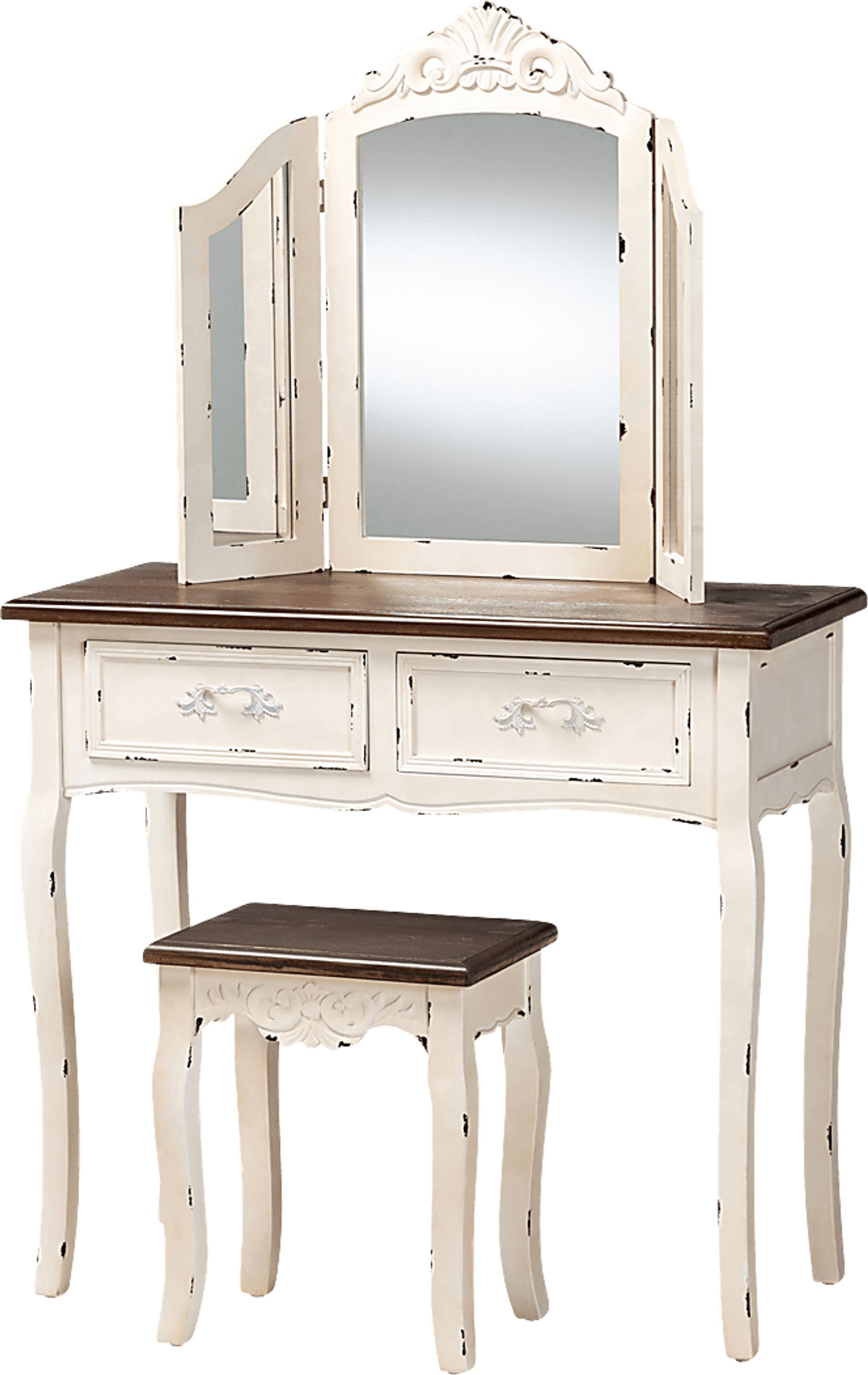 Rosedown White 2pc Vanity Set - Image 1