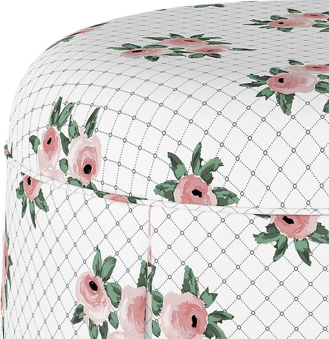 Rosel White Ottoman - Thumbnail - Image 2