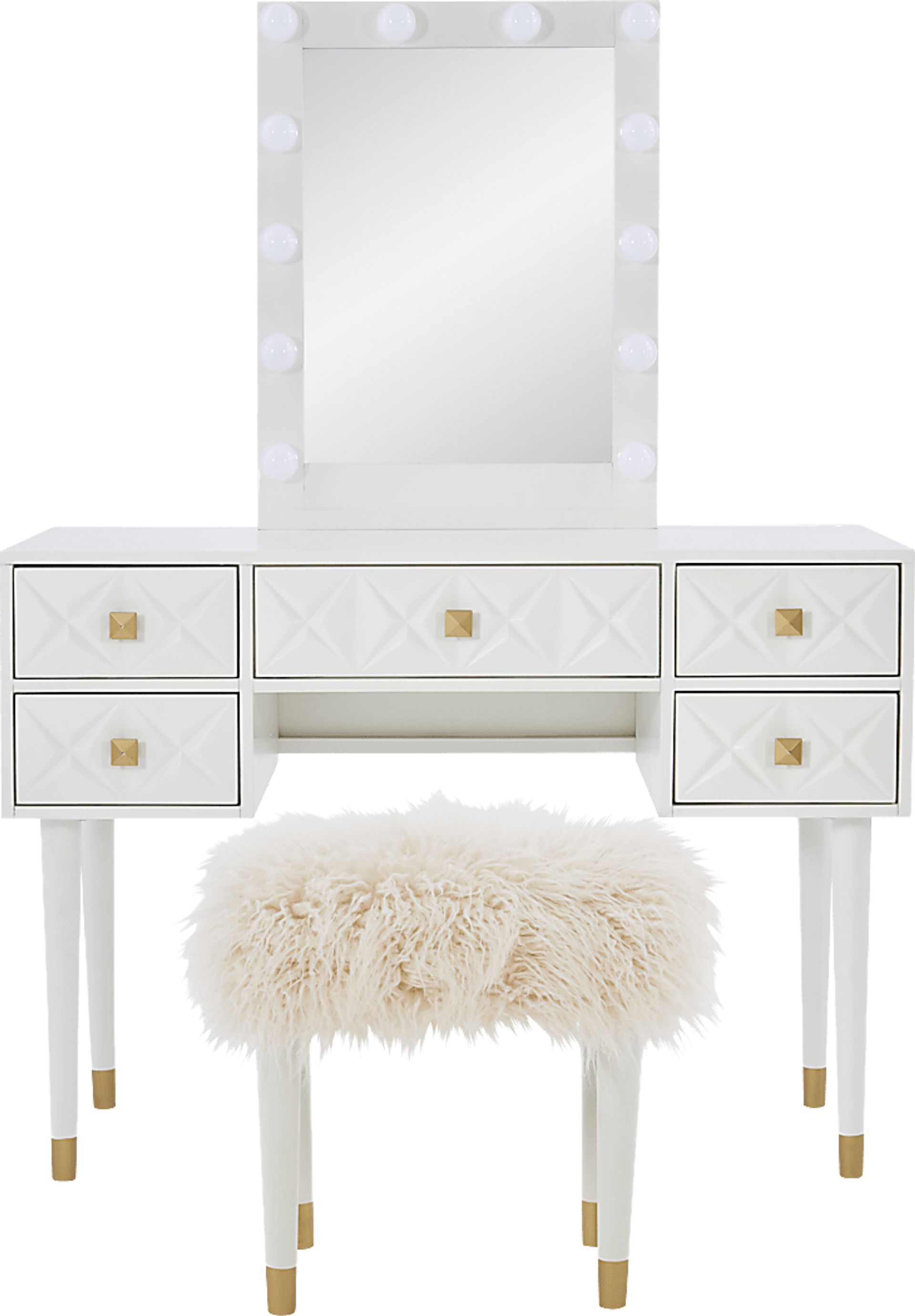 Roselem White Vanity Set - Image 11