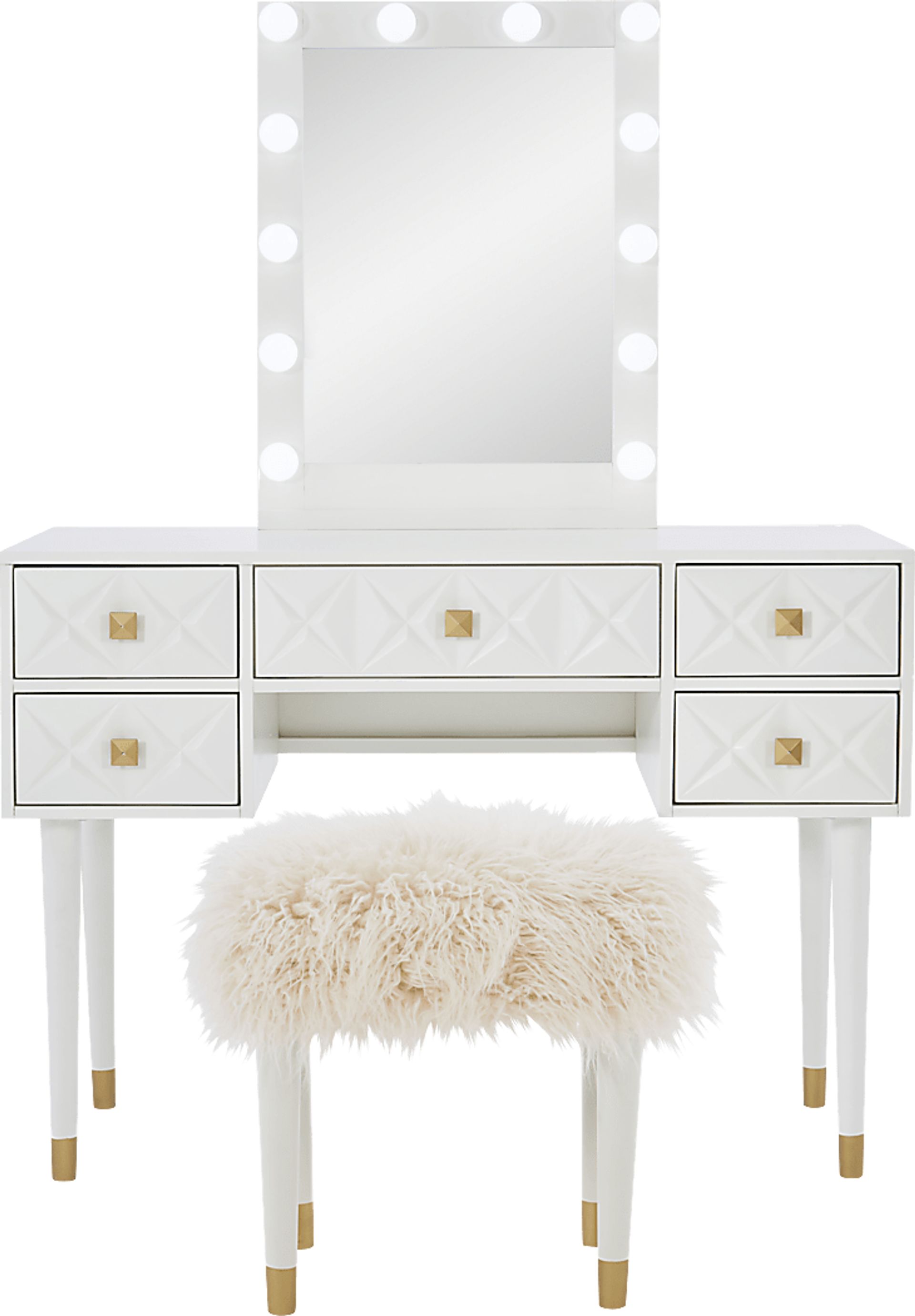 Roselem White Vanity Set - Image 17