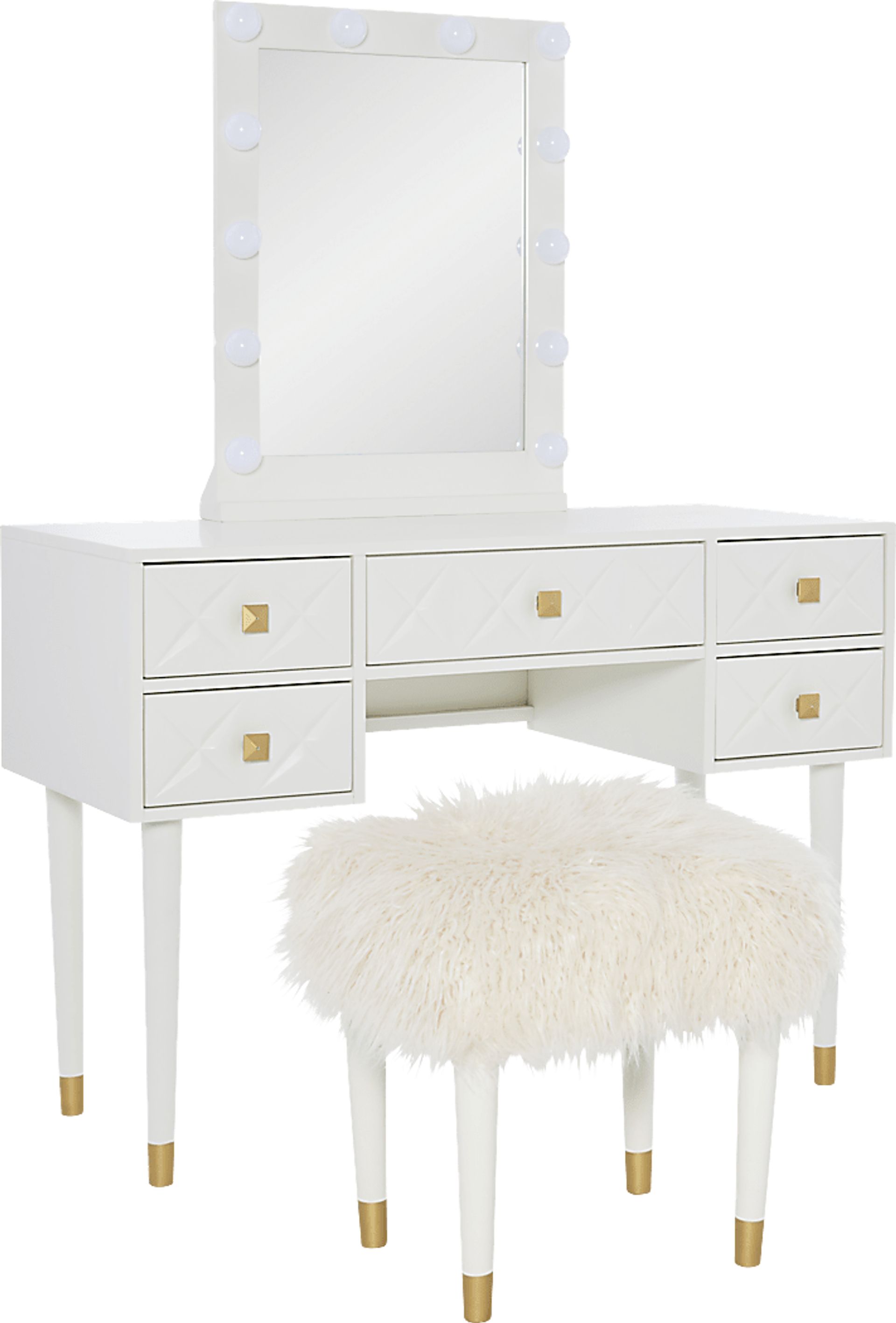 Roselem White Vanity Set - Image 1