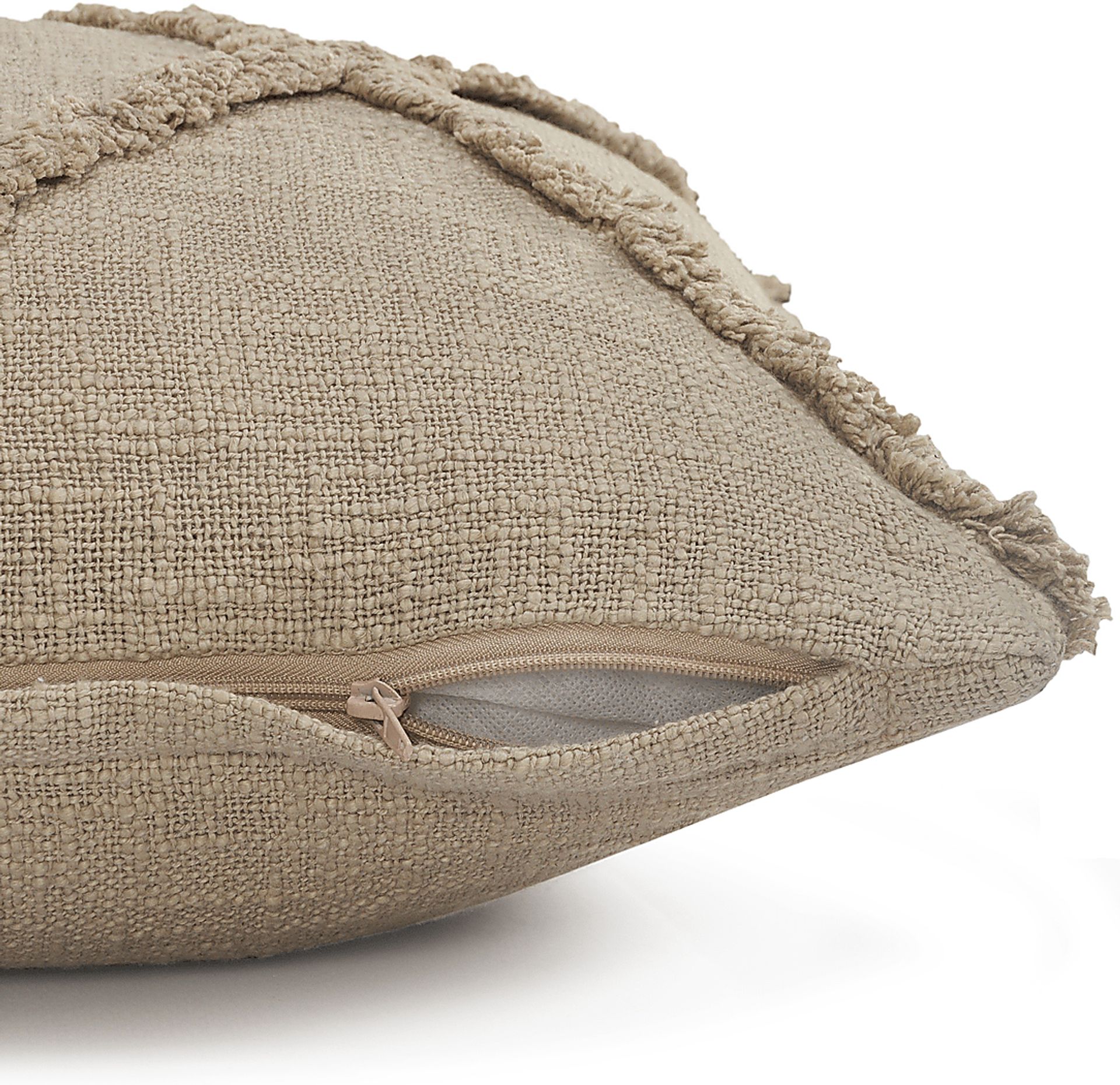 Rosellar Beige Throw Pillow - Image 2