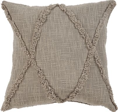 Rosellar Beige Throw Pillow