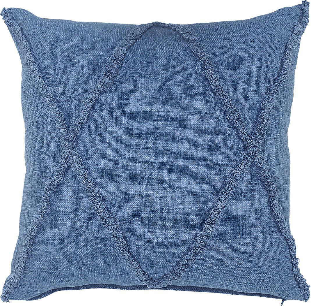 Rosellar Blue Throw Pillow