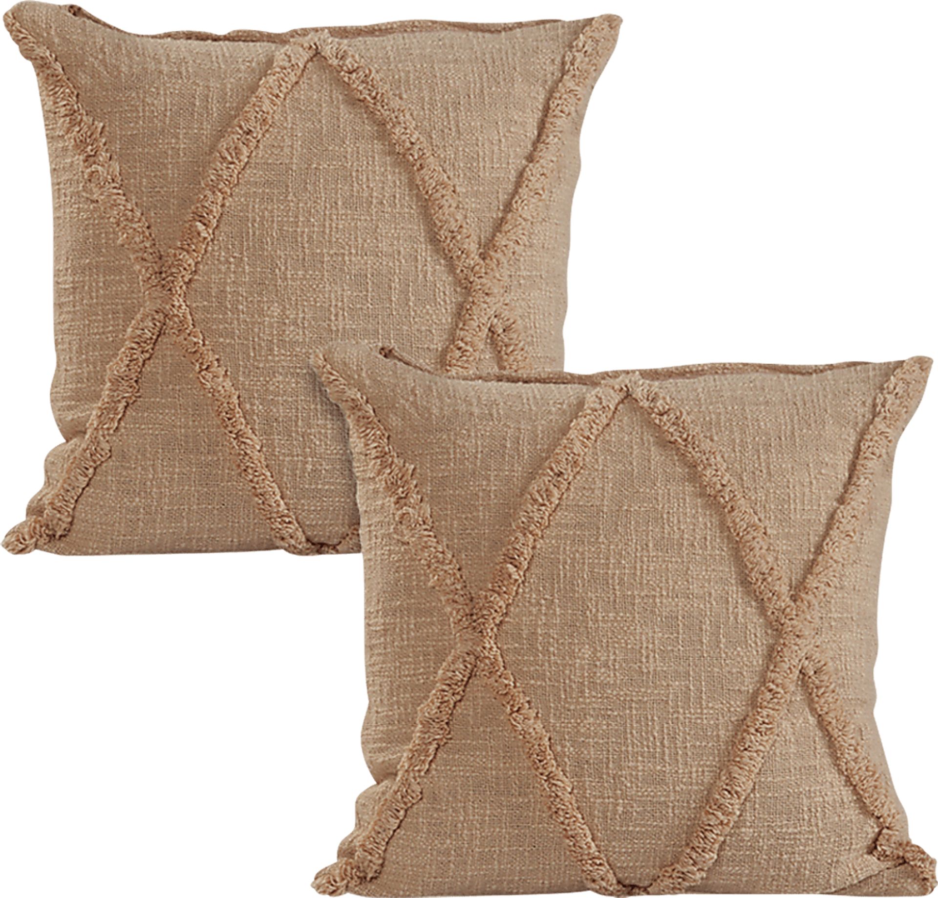 Rosellar Brown Accent Pillow Set of 2 - Image 1