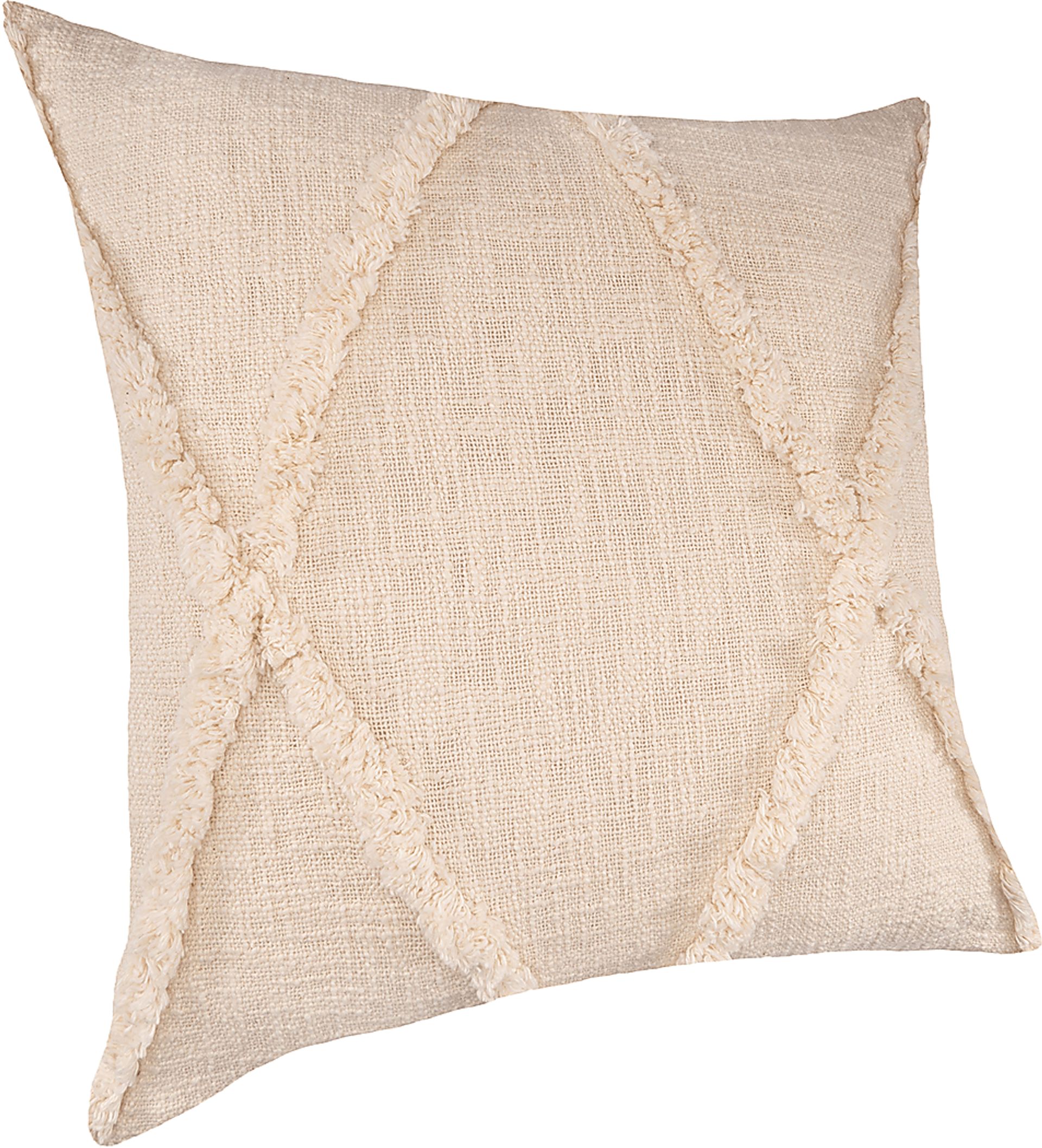 Rosellar Cream Throw Pillow - Image 2