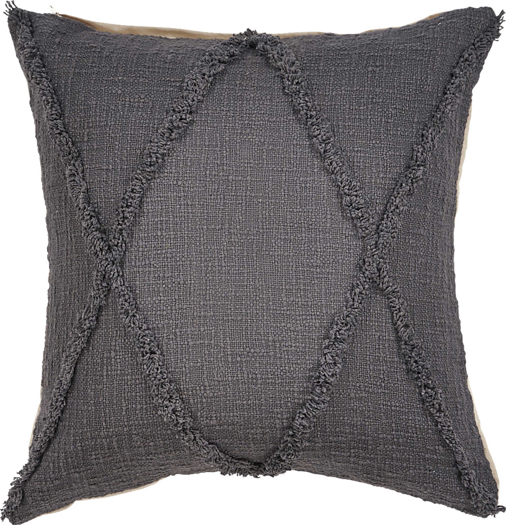 Rosellar Dark Gray Throw Pillow - Image 1