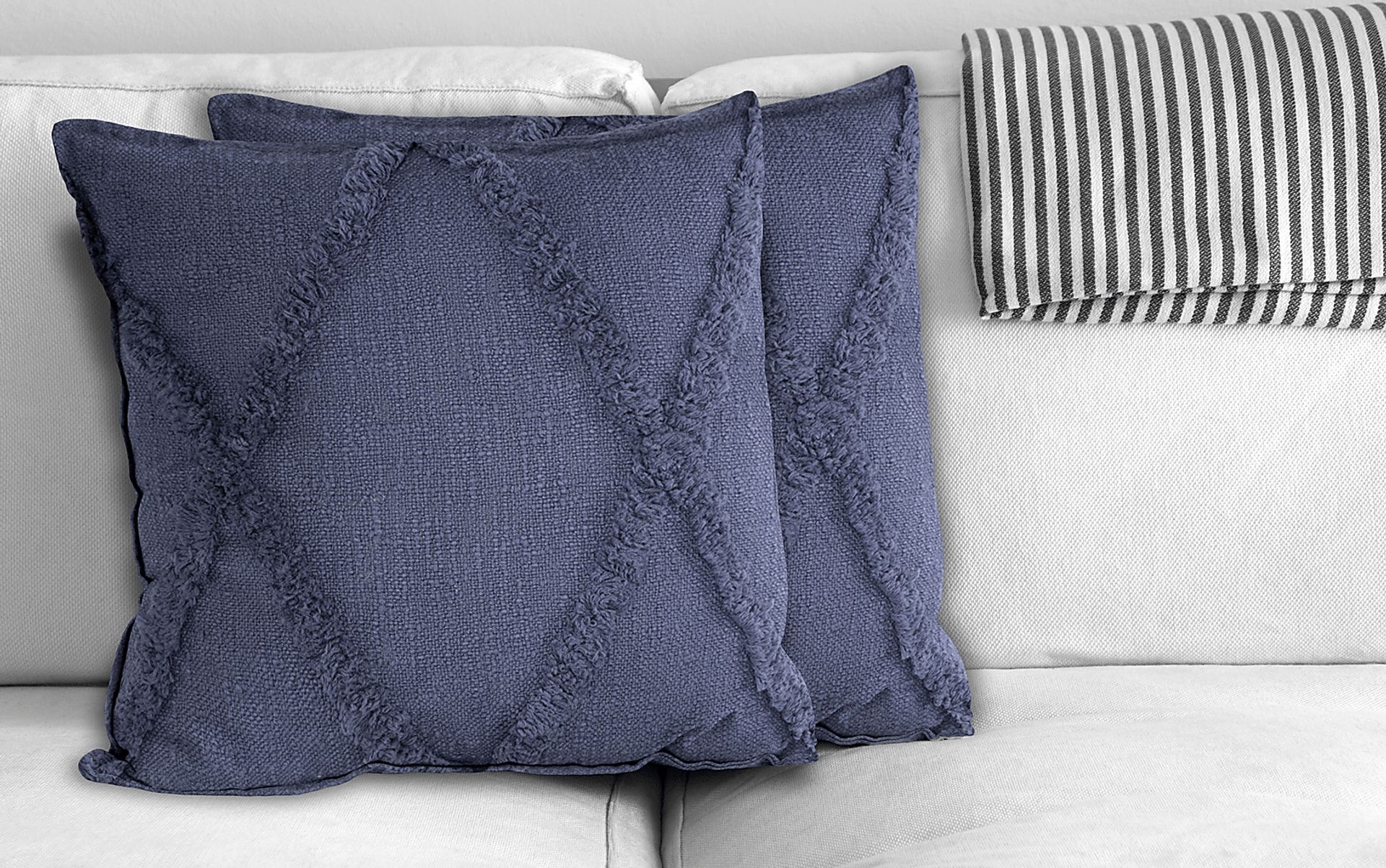 Rosellar Denim Accent Pillow Set of 2 - Image 2