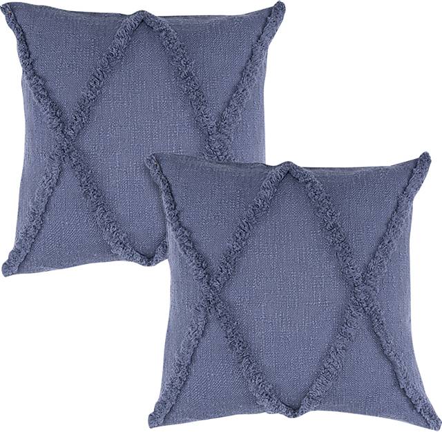 Rosellar Denim Accent Pillow Set of 2 - Thumbnail - Image 1
