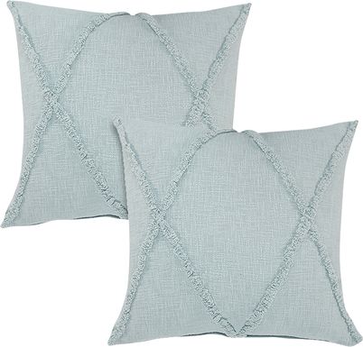 Rosellar Light Blue Accent Pillow Set of 2