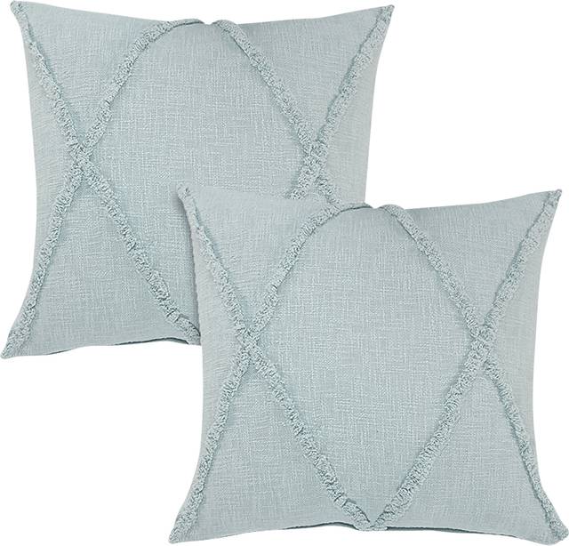 Rosellar Light Blue Accent Pillow Set of 2 - Thumbnail - Image 1