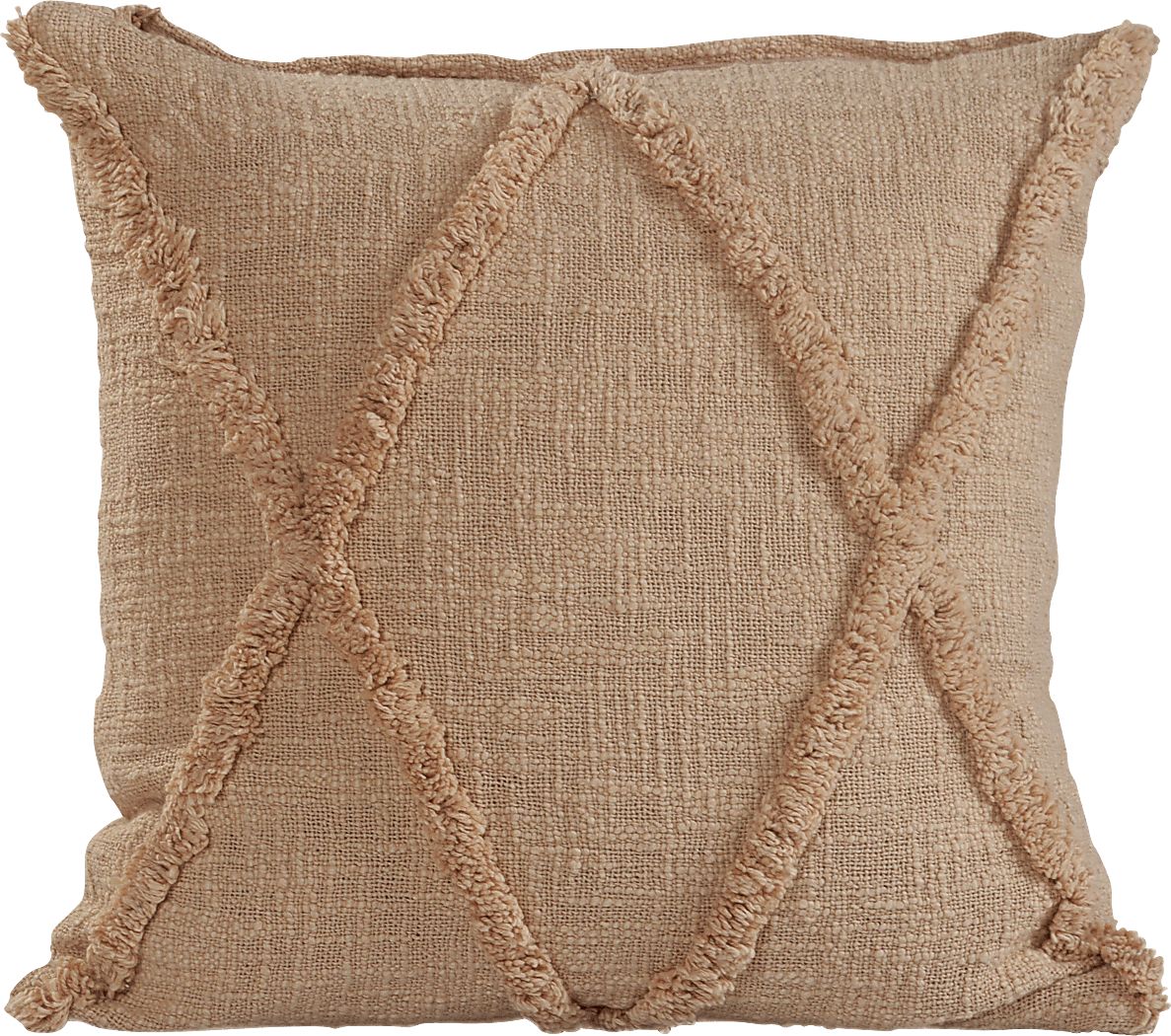 Rosellar Light Brown Throw Pillow