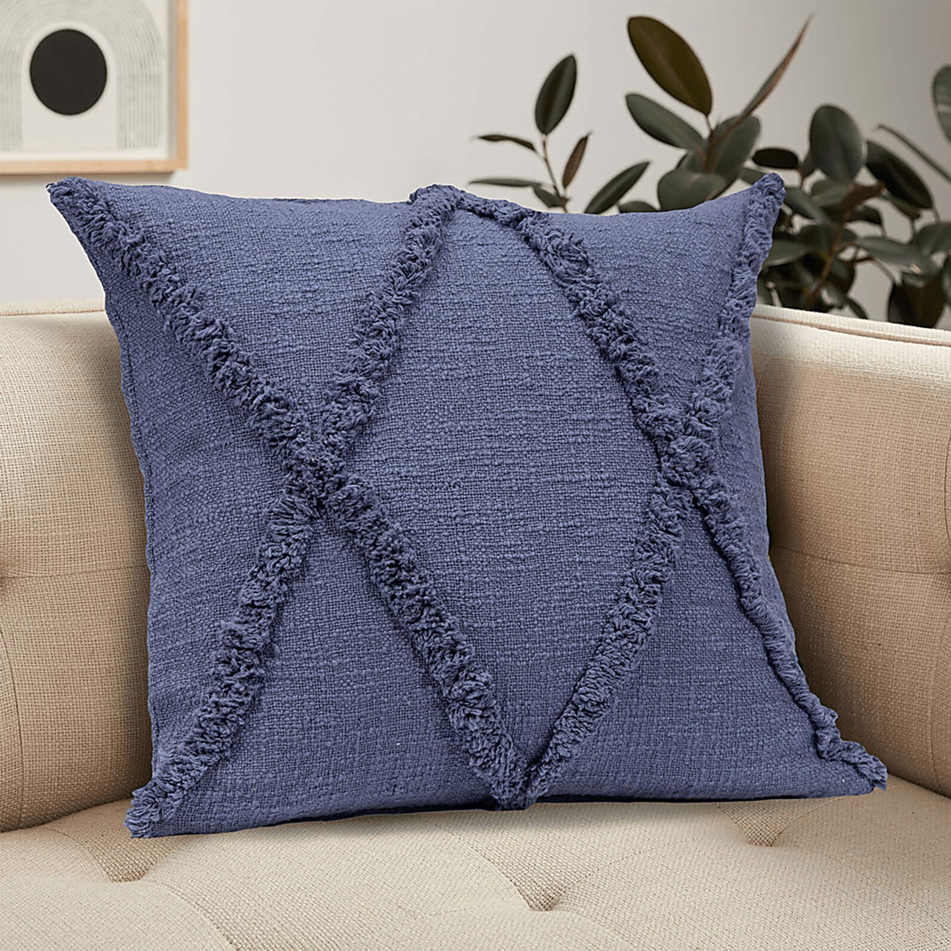 Rosellar Navy Throw Pillow - Image 2