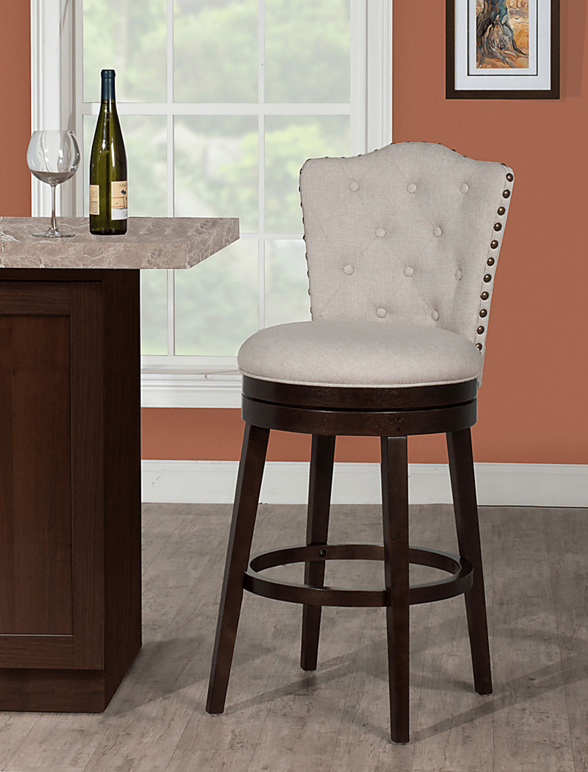 Rosemead Brown Swivel Counter Height Stool - Image 4