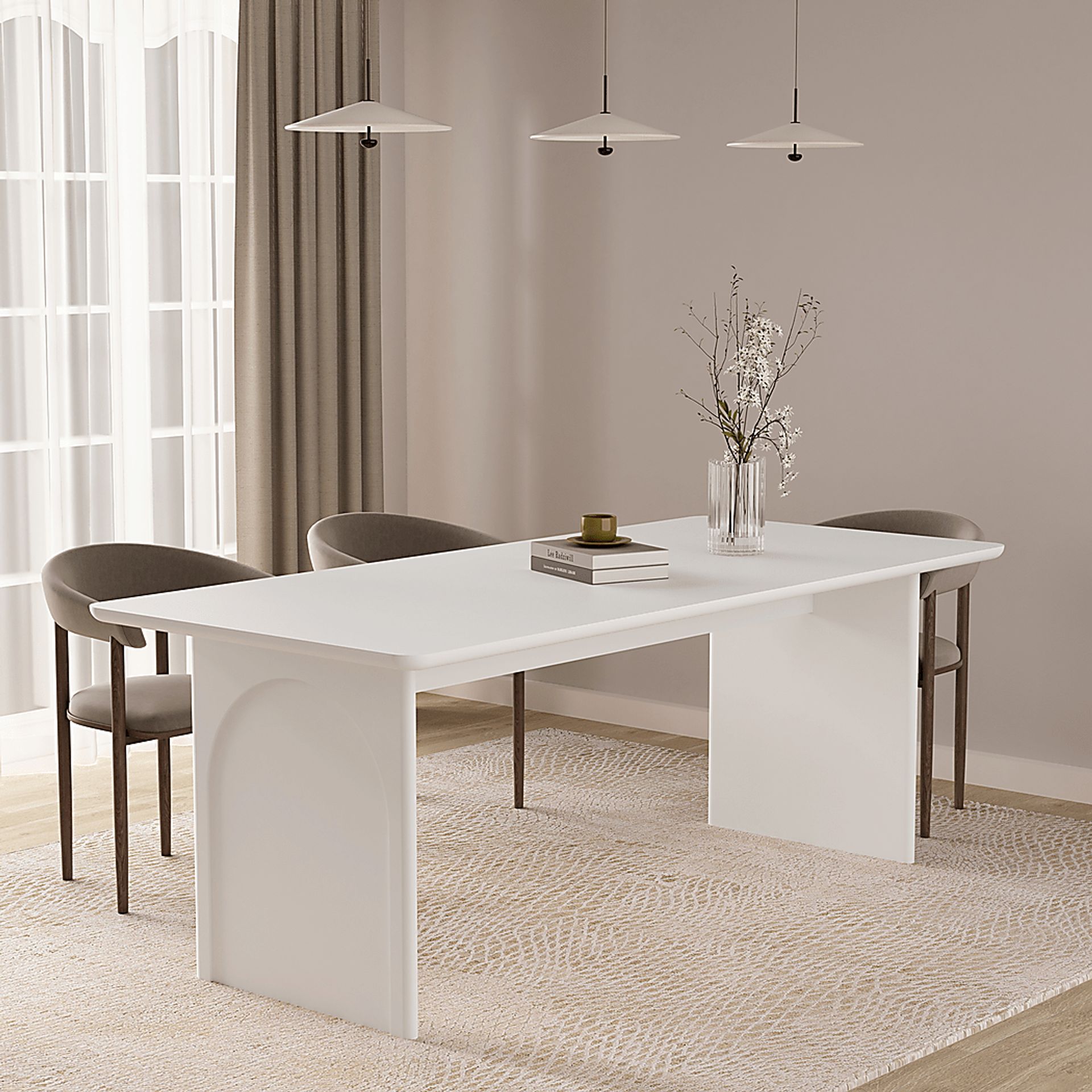 Rosepointan White Dining Table - Image 2