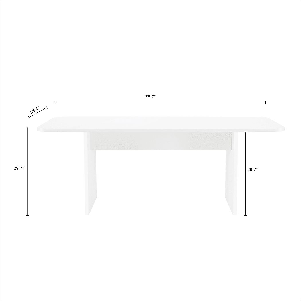 Rosepointan White Dining Table - Thumbnail 3