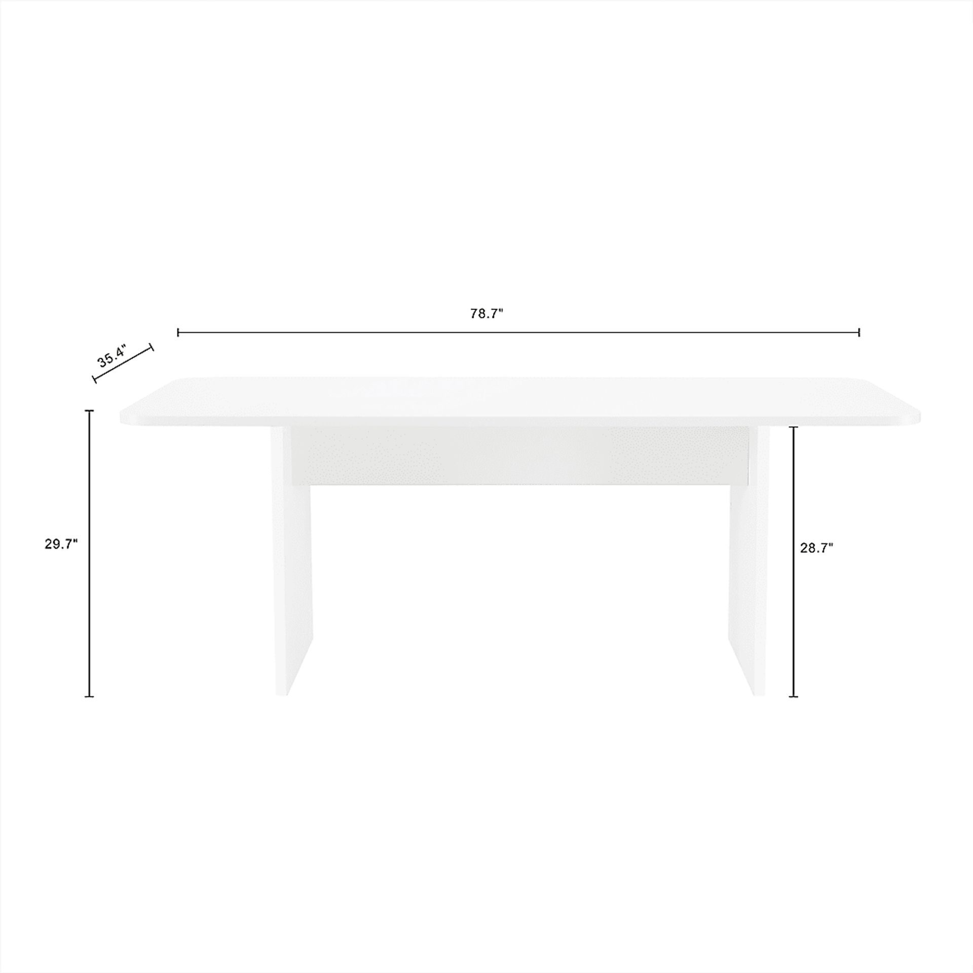 Rosepointan White Dining Table - Image 4