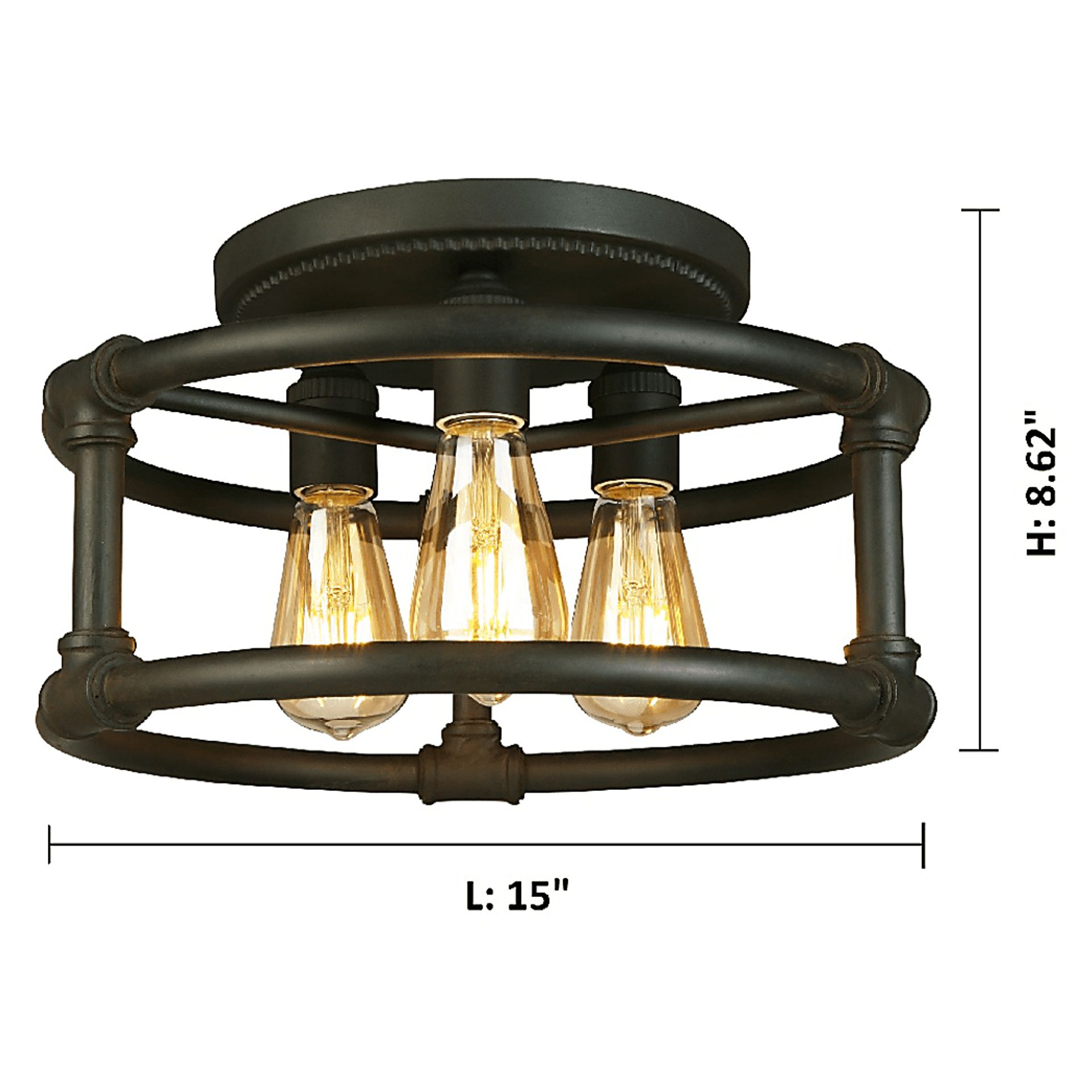 Roserve Drive Bronze Chandelier - Image 6