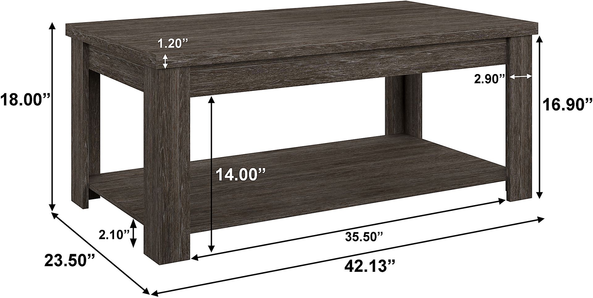 Rosestone Espresso Cocktail Table - Image 7