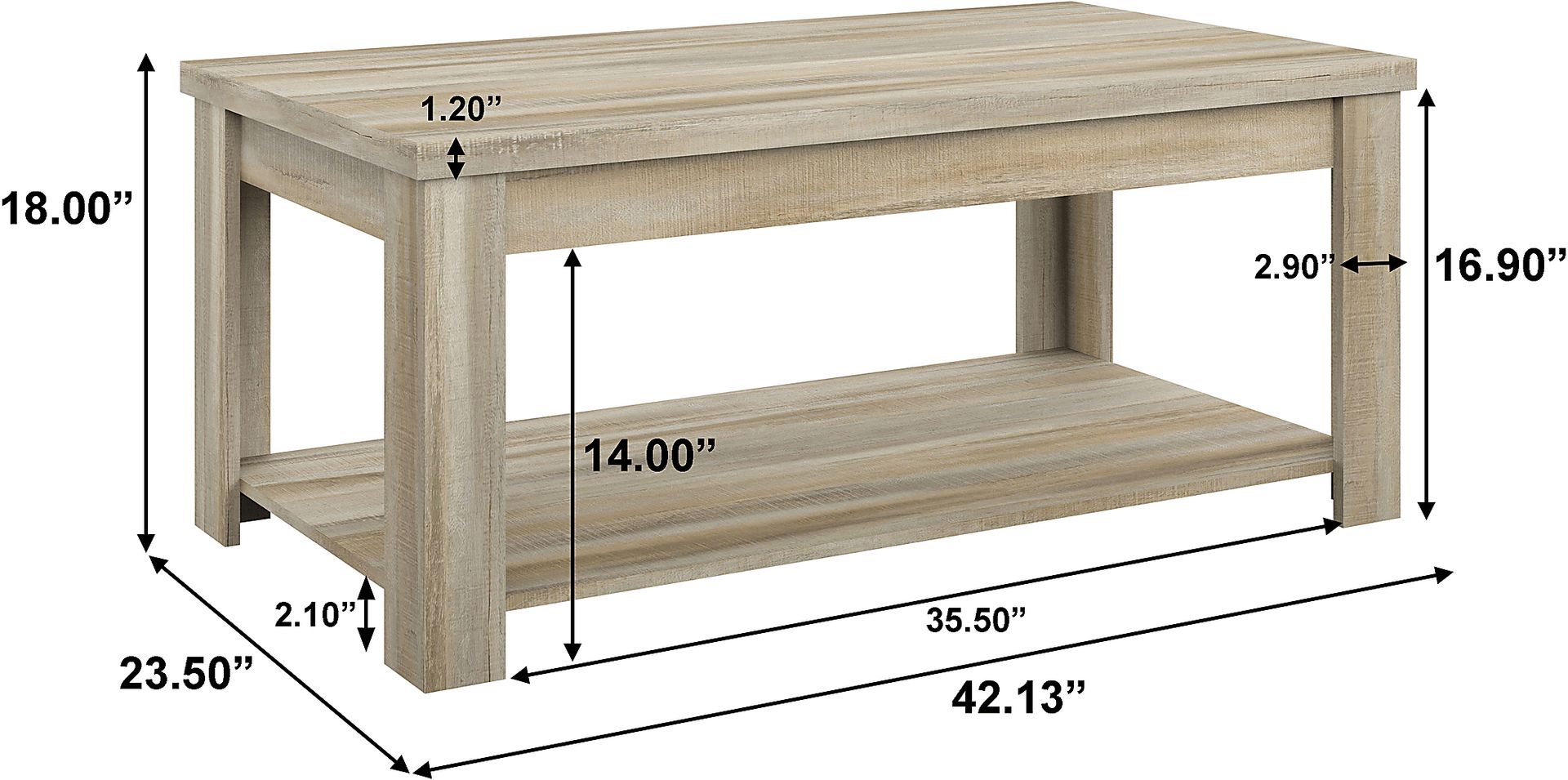 Rosestone Natural Cocktail Table - Image 7