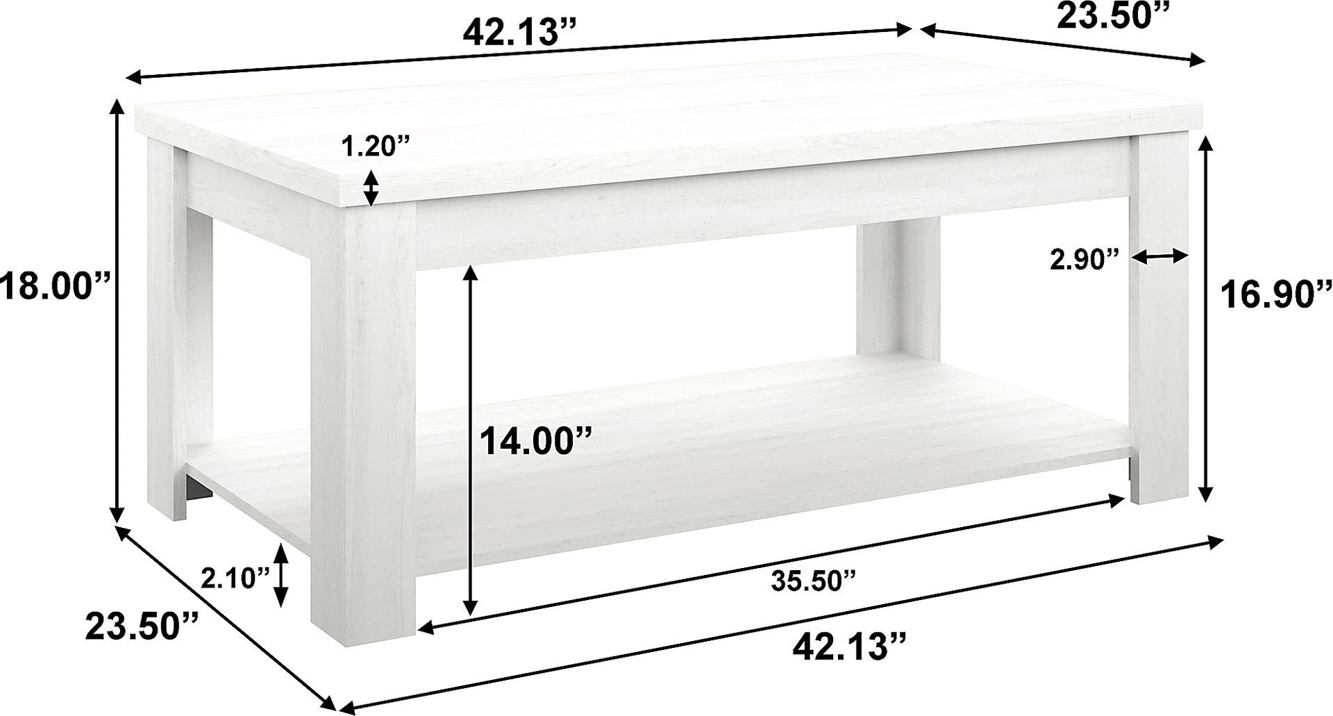 Rosestone White Cocktail Table - Image 5