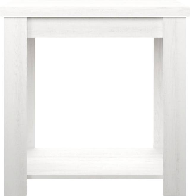 Rosestone White End Table - Thumbnail - Image 2