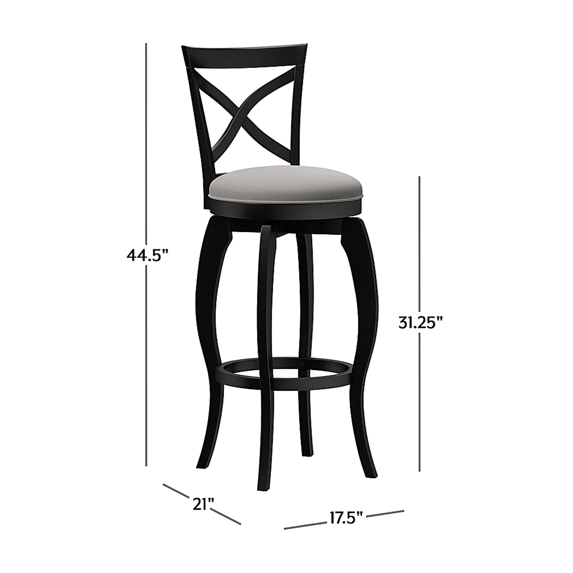 Roseton Black Swivel Barstool - Image 13