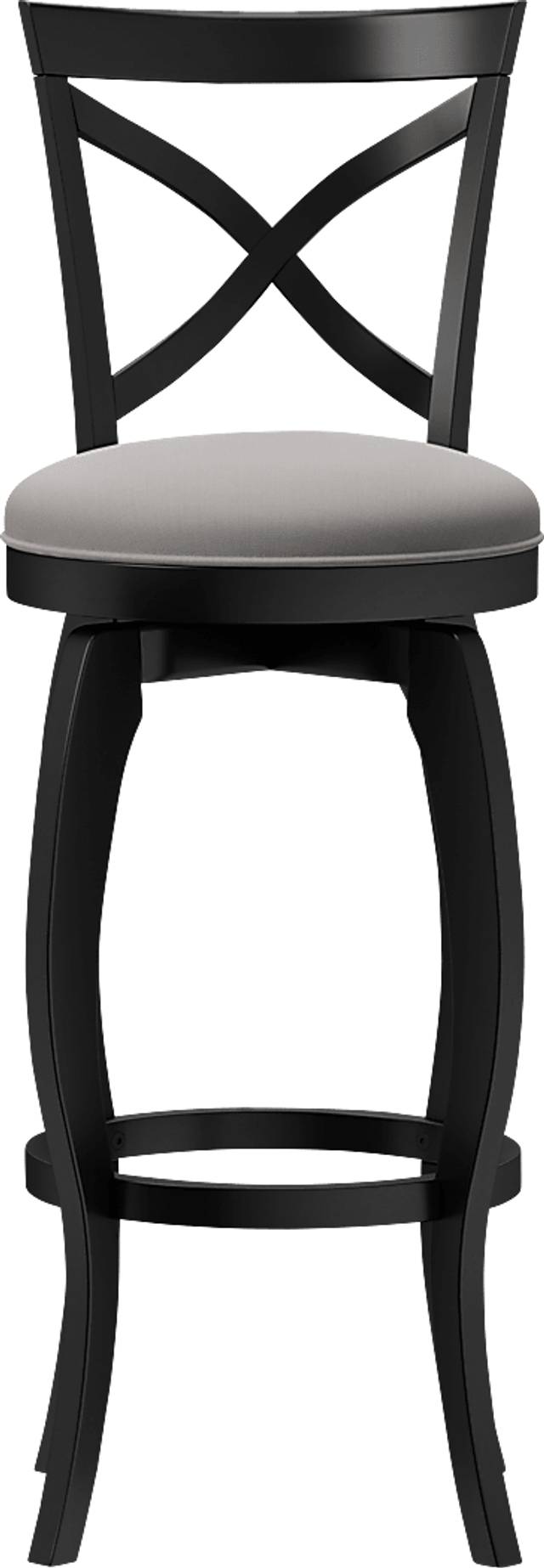 Roseton Black Swivel Barstool - Thumbnail - Image 2