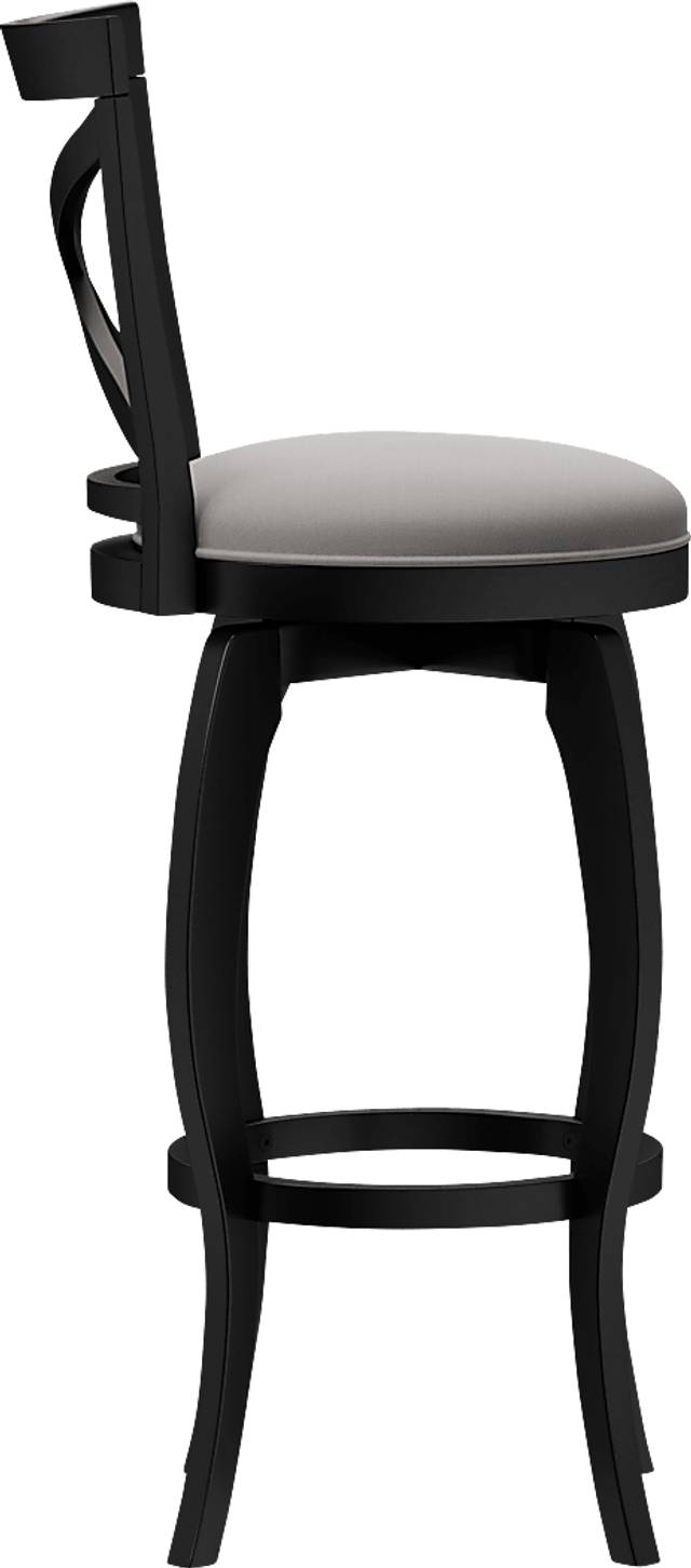 Roseton Black Swivel Barstool - Thumbnail - Image 3