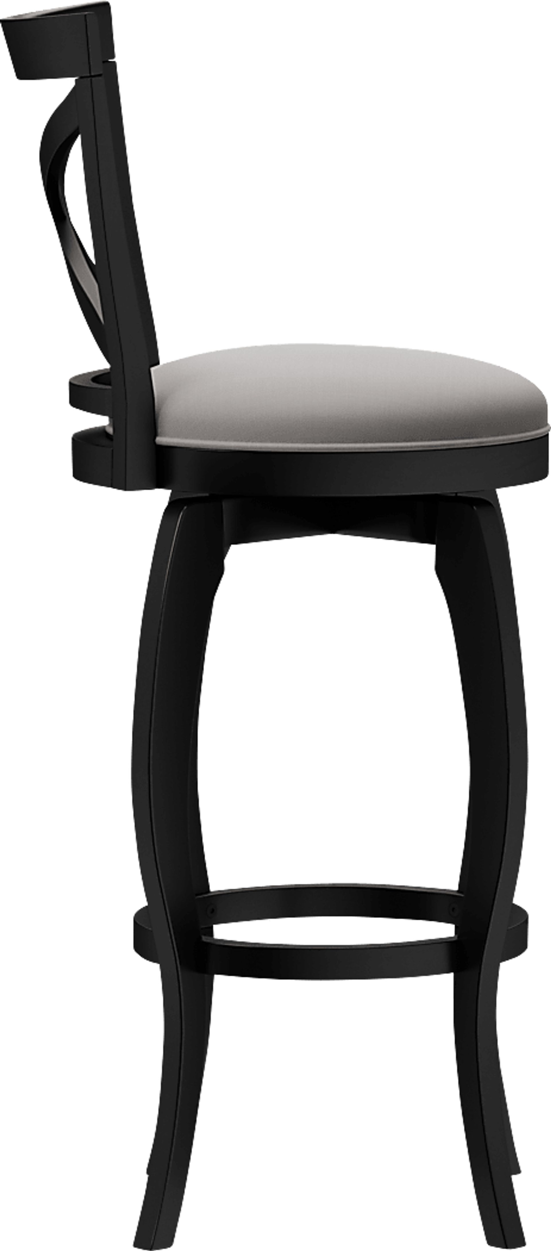 Roseton Black Swivel Barstool - Image 3