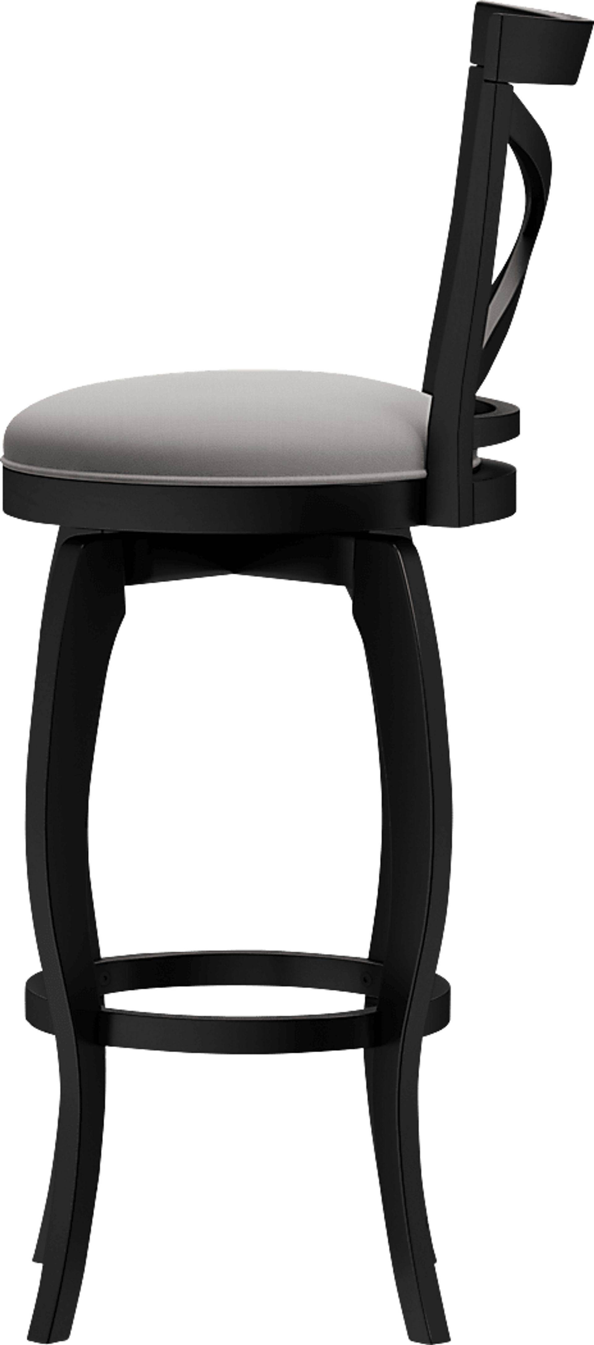 Roseton Black Swivel Barstool - Image 5
