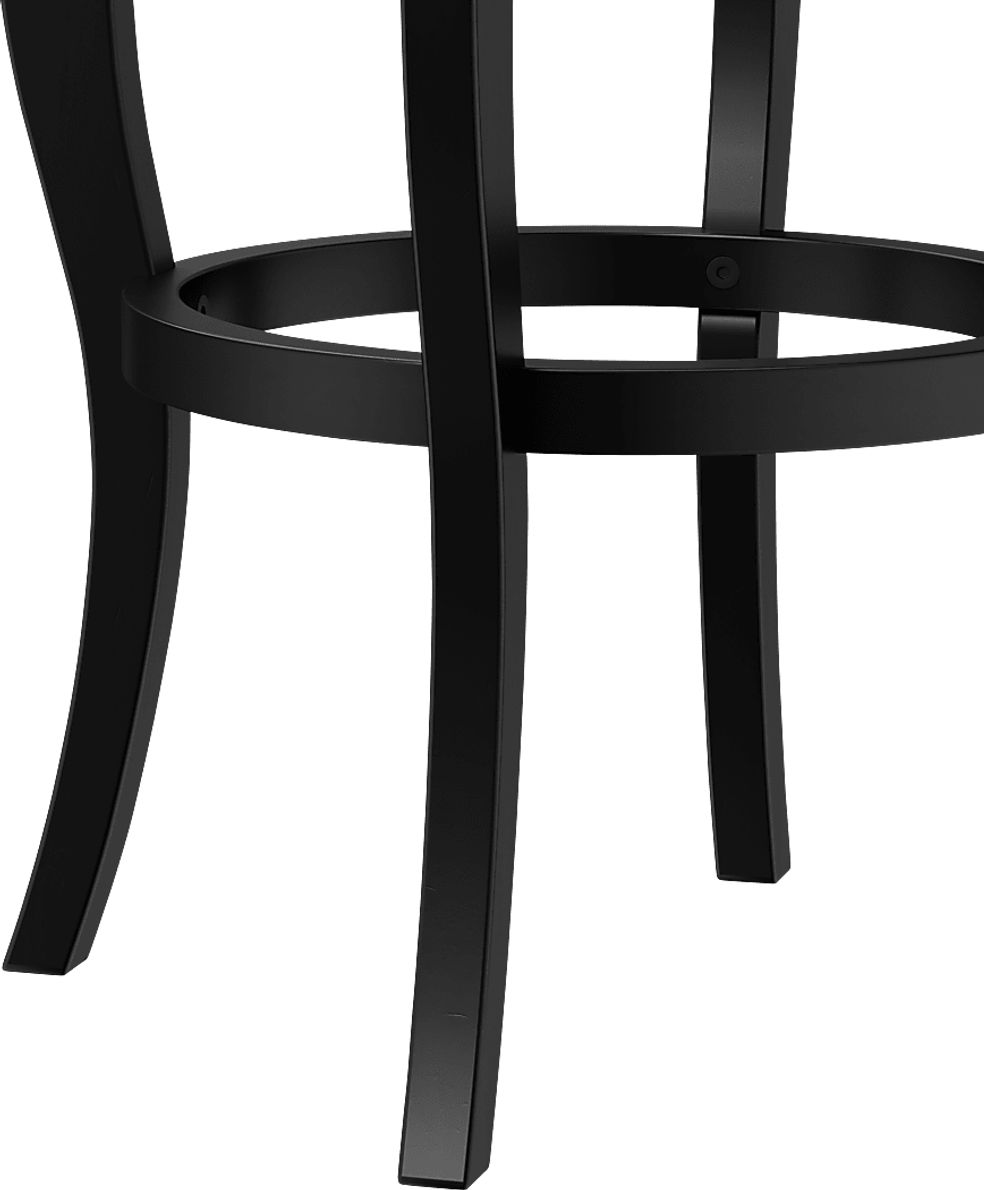 Roseton Black Swivel Barstool