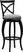 Roseton Black Swivel Barstool