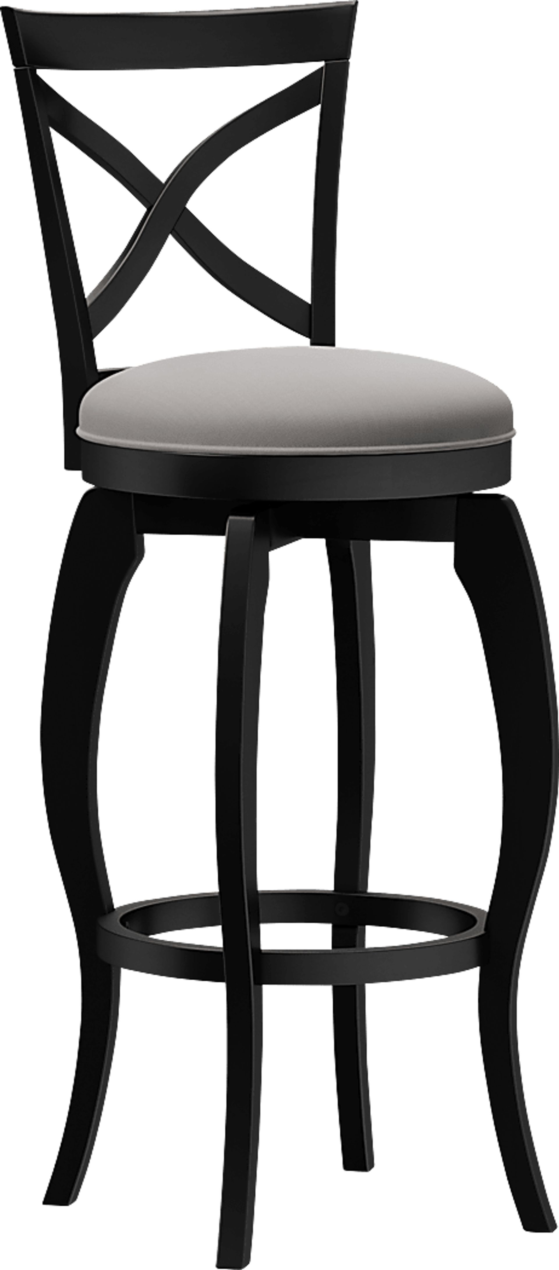 Roseton Black Swivel Barstool - Image 1