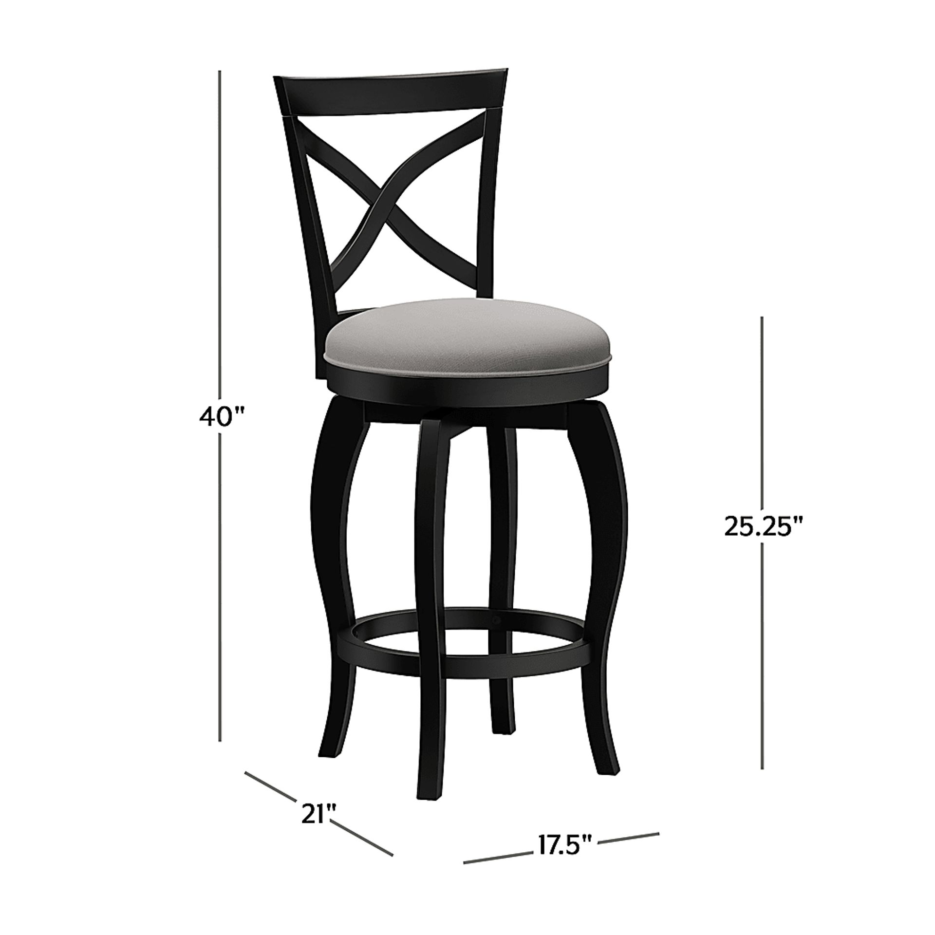 Roseton Black Swivel Counter Height Stool - Image 13