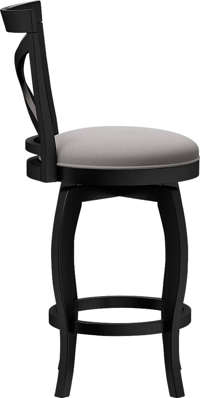 Roseton Black Swivel Counter Height Stool - Thumbnail - Image 3