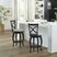 Roseton Black Swivel Counter Height Stool
