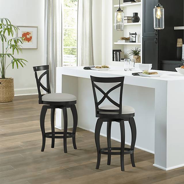 Roseton Black Swivel Counter Height Stool - Thumbnail - Image 10