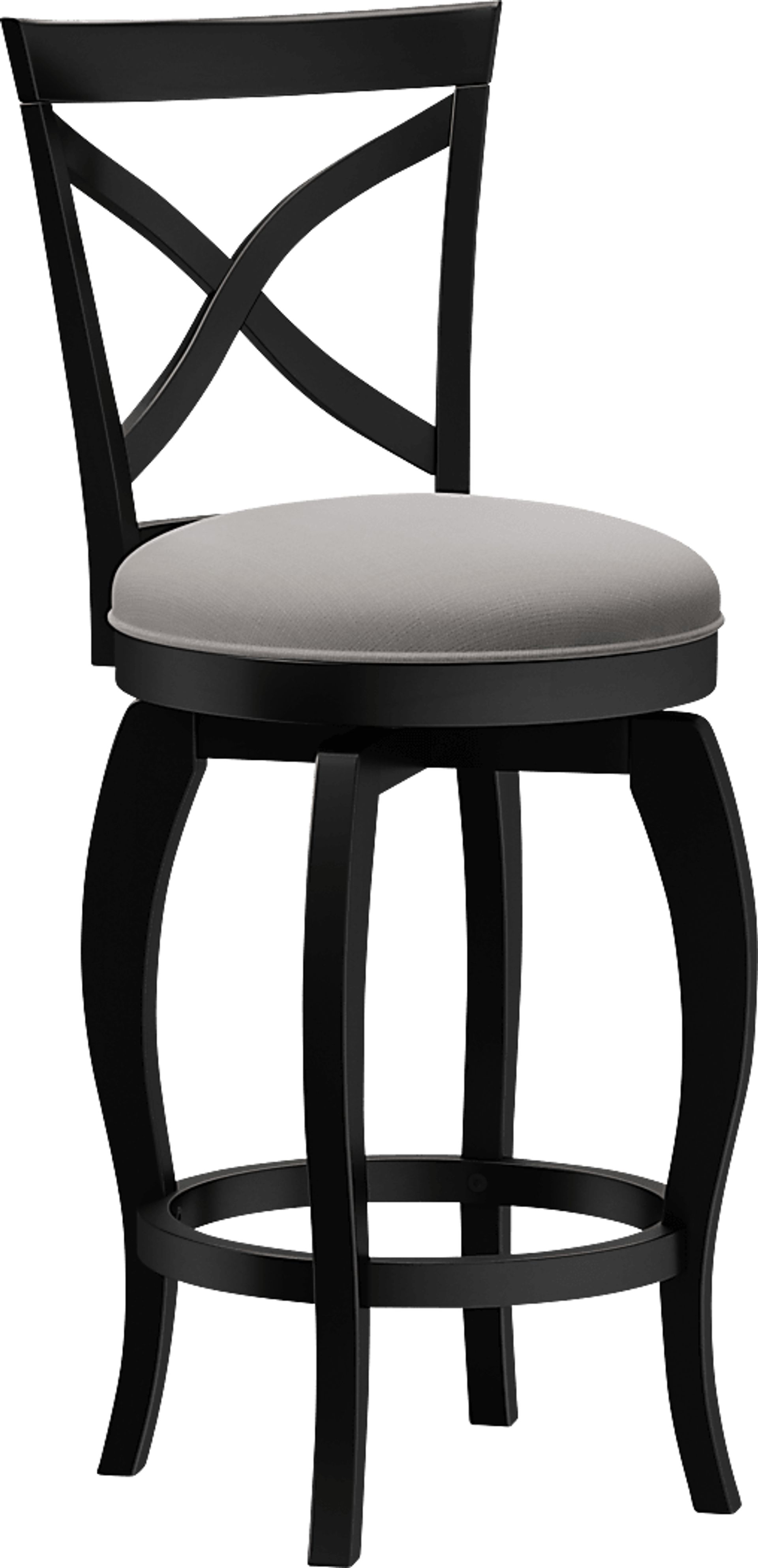 Roseton Black Swivel Counter Height Stool - Image 1