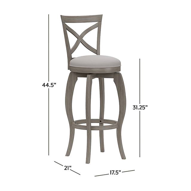 Roseton Gray Swivel Barstool - Thumbnail - Image 13