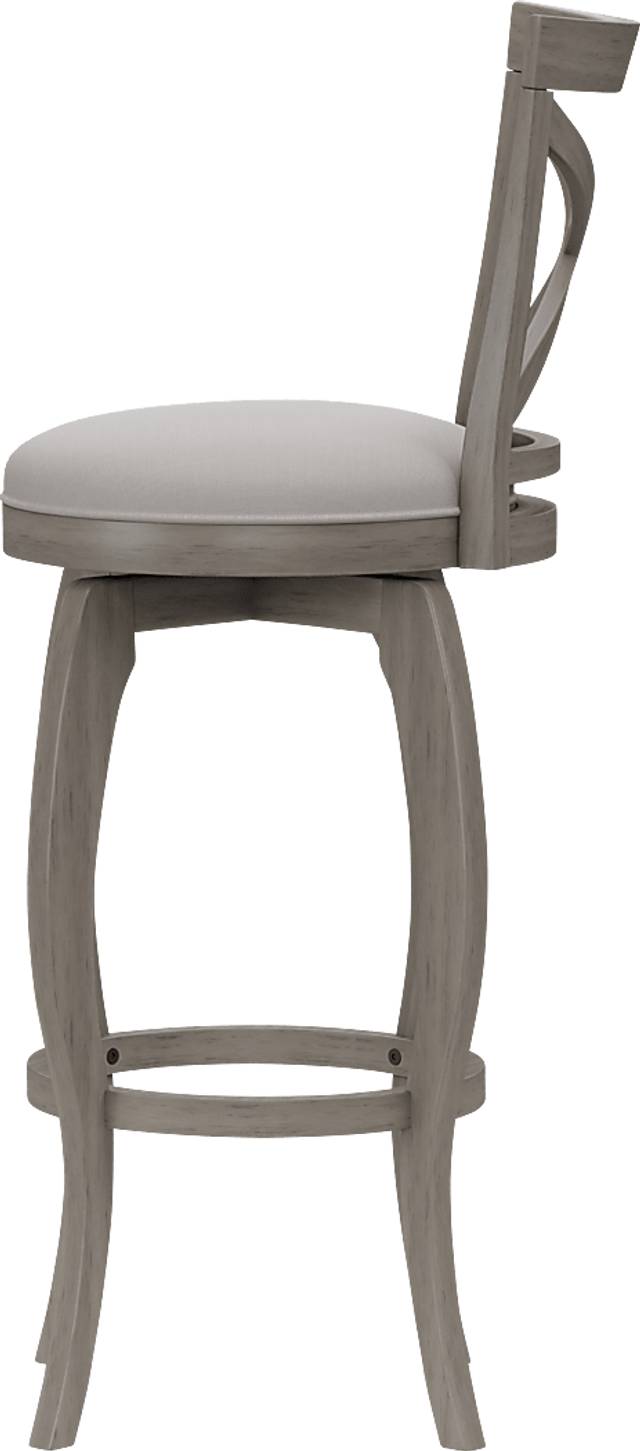 Roseton Gray Swivel Barstool - Thumbnail - Image 5