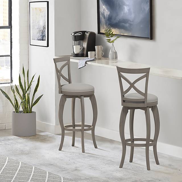 Roseton Gray Swivel Barstool - Thumbnail - Image 9