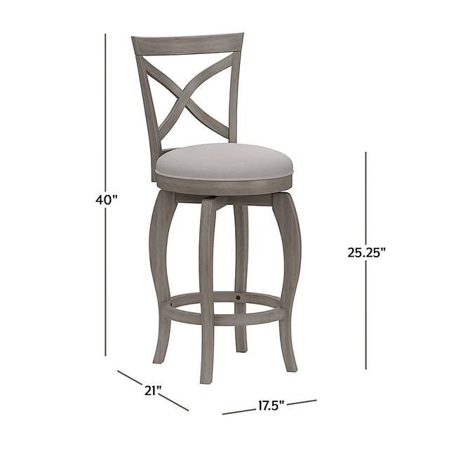 Roseton Gray Swivel Counter Height Stool - Thumbnail - Image 13