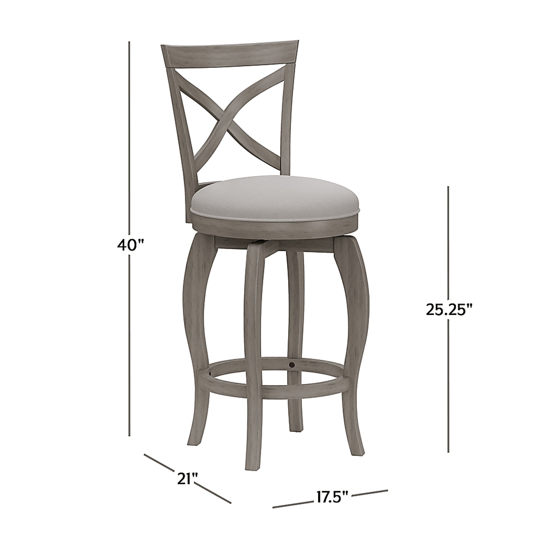 Roseton Gray Swivel Counter Height Stool - Image 13