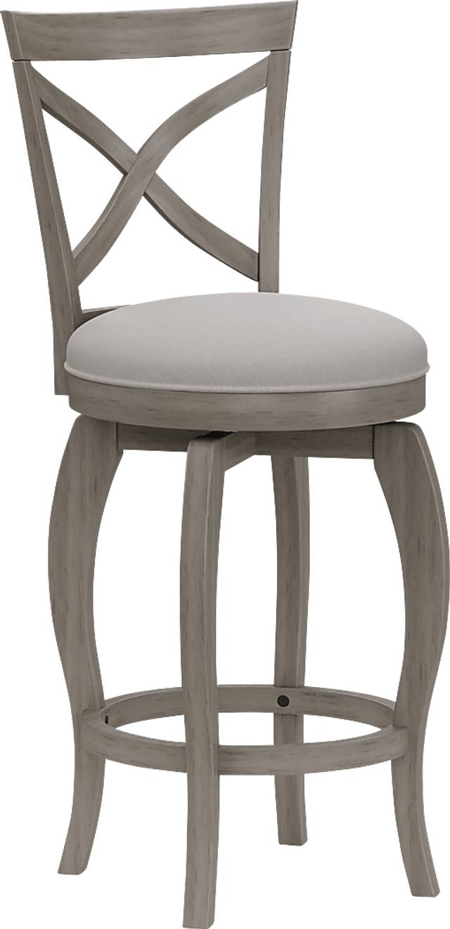 Roseton Gray Swivel Counter Height Stool - Thumbnail - Image 1