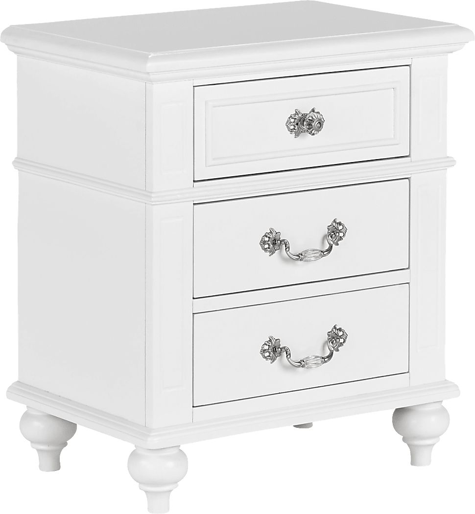Roseton White Nighstand