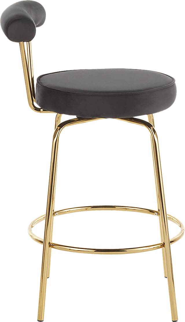 Rosiere Black Counter Height Stool, Set of 2 - Thumbnail - Image 3
