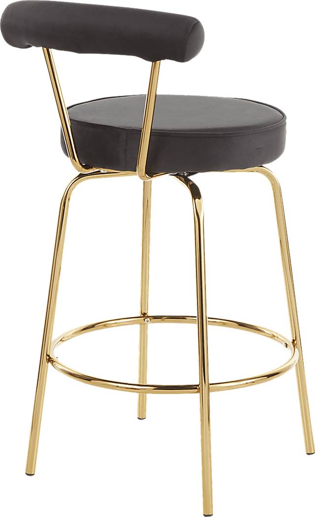 Rosiere Black Counter Height Stool, Set of 2 - Thumbnail - Image 4