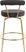 Rosiere Black Counter Height Stool, Set of 2
